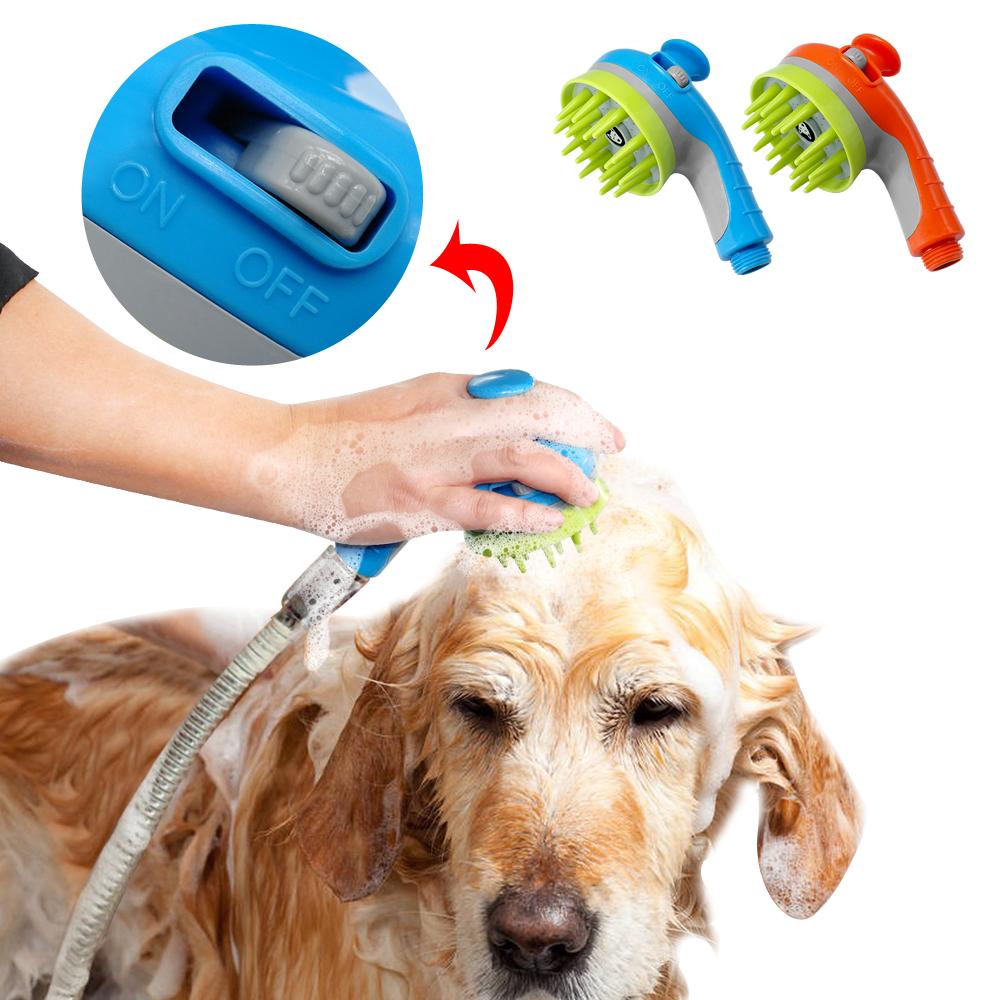 Pet Shower Head Bath Brush for Dogs and Cats
